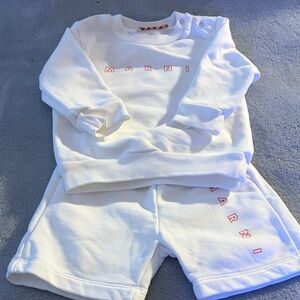 Marni Kids White 2 Piece Short Set